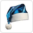 blaue Weihnachstmann-M&uuml;tze